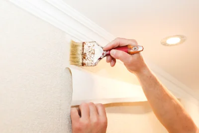 Pose de papier peint à Mosnes — revêtements muraux et toiles de verre